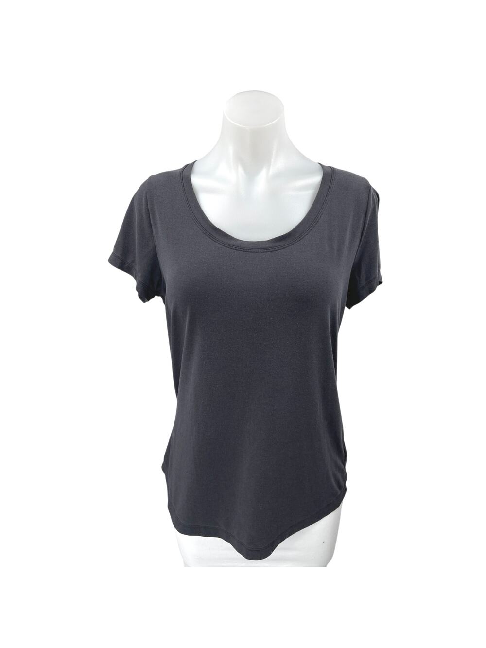 Athleta Women's Black Short Sleeve Scoop Neck Yoga Athletic T Shirt Tee Top Sz S
